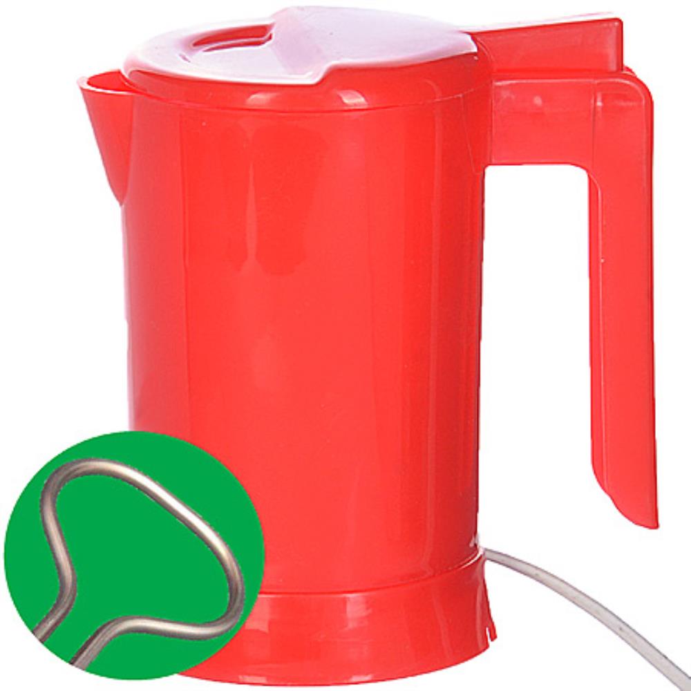 002-К Мини чайник SH красный с теном 0,5л(х36)