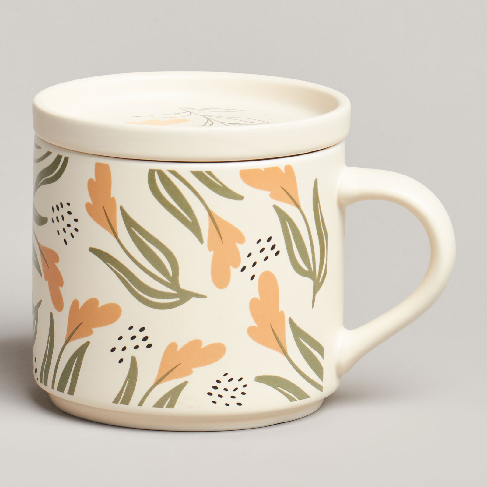 КРУЖКА С КРЫШКОЙ LEFARD FLOWERS 450МЛ. (КОР=24ШТ.) КРУЖКА С КРЫШКОЙ LEFARD FLOWERS 450МЛ. (КОР=24ШТ.)