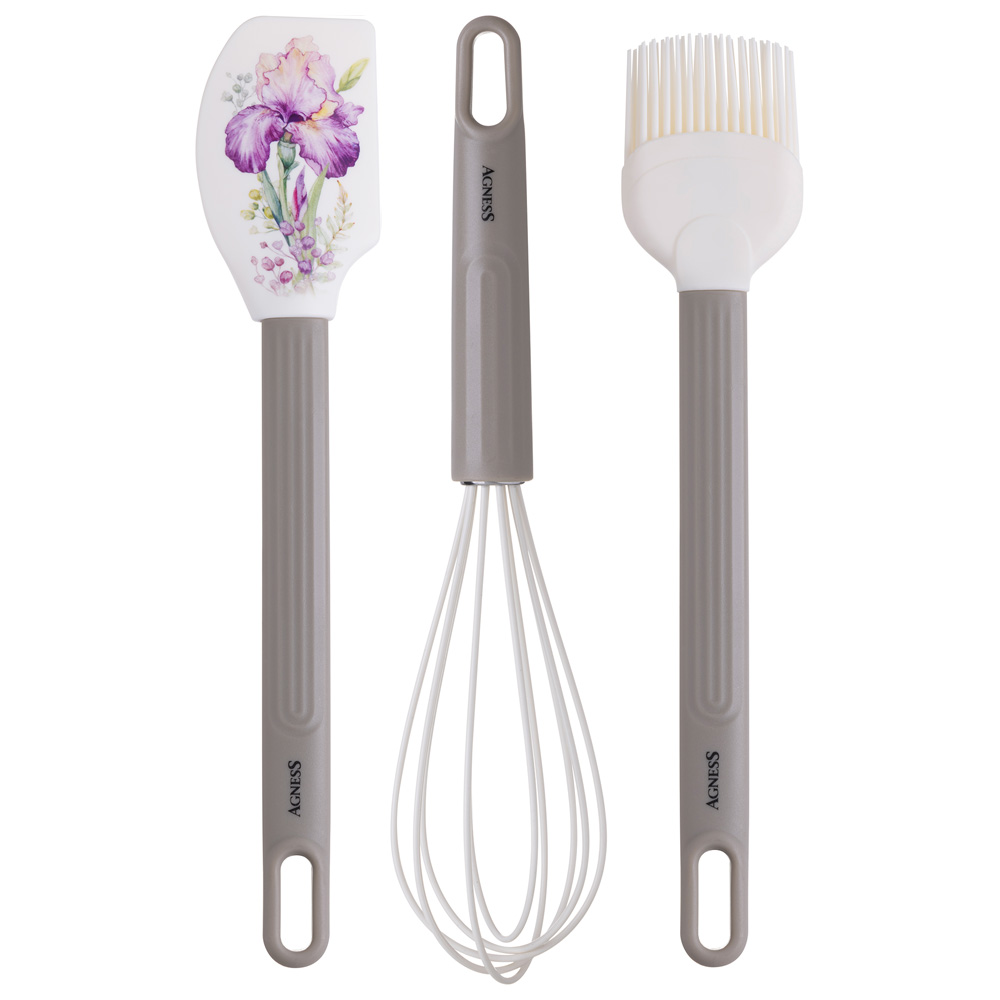 НАБОР: ВЕНЧИК, ЛОПАТКА, КИСТОЧКА AGNESS, 3 ПРЕДМЕТА, СЕРИЯ НАБОР: ВЕНЧИК, ЛОПАТКА, КИСТОЧКА AGNESS, 3 ПРЕДМЕТА, СЕРИЯ