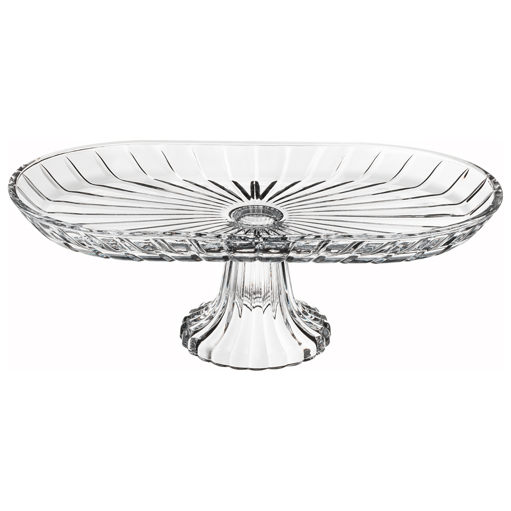 БЛЮДО НА НОЖКЕ ОВАЛЬНОЕ 33Х16Х12 СМ