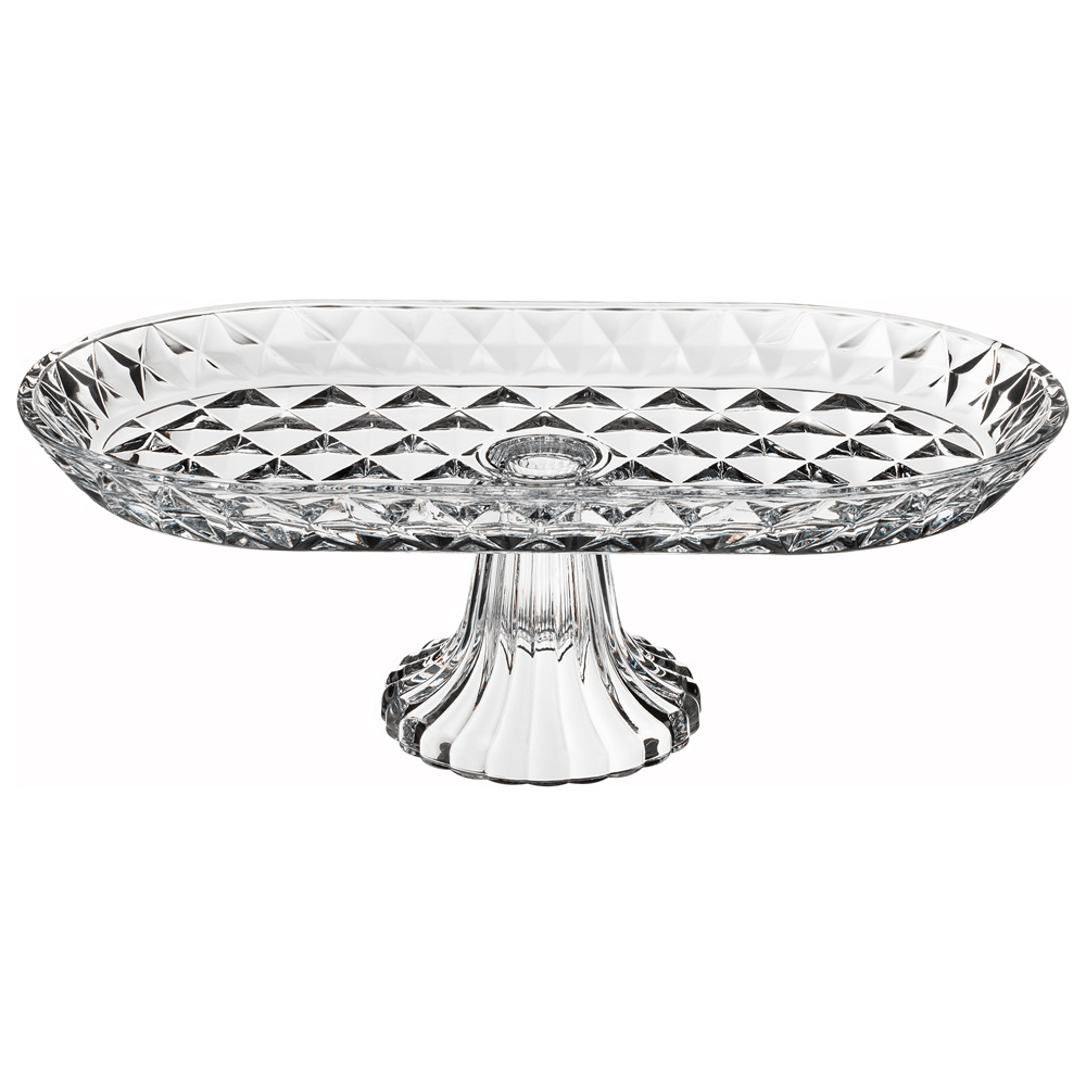 БЛЮДО НА НОЖКЕ ОВАЛЬНОЕ 33Х16Х12 СМ