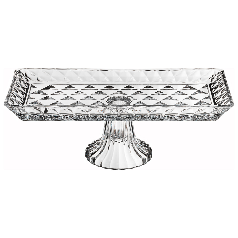 БЛЮДО НА НОЖКЕ ПРЯМОУГОЛЬНОЕ 33Х16Х12 СМ