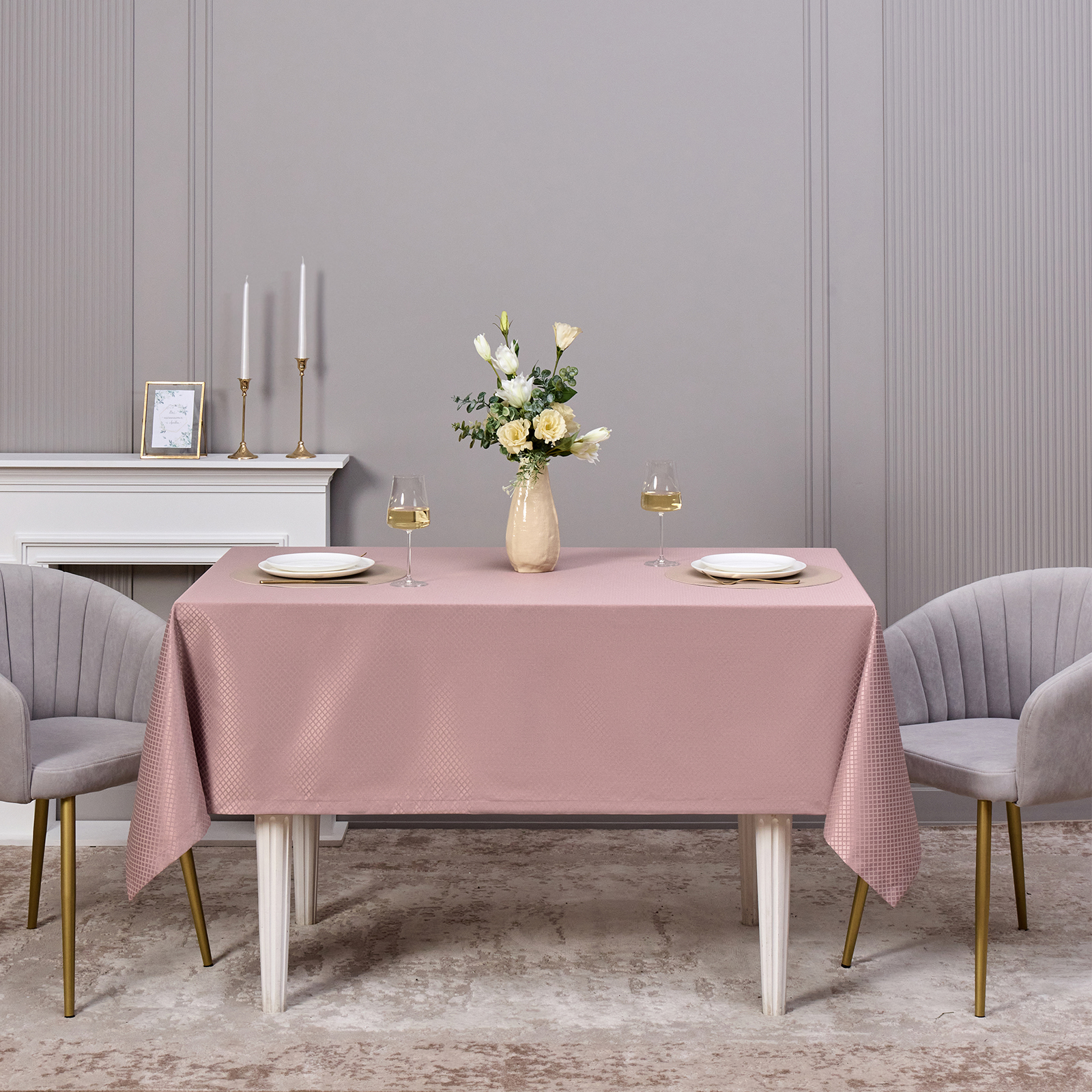 СКАТЕРТЬ 145Х180СМ СЕРЫЙ ТЕПЛЫЙ ЕВРОУГОЛОК 100% ПОЛИЭСТЕР СКАТЕРТЬ 145Х180СМ СЕРЫЙ ТЕПЛЫЙ ЕВРОУГОЛОК 100% ПОЛИЭСТЕР