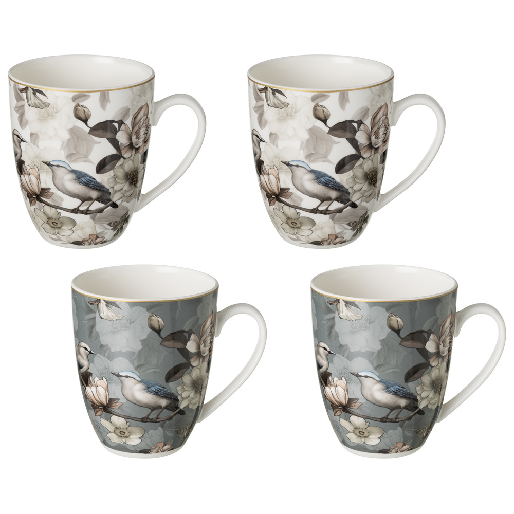 НАБОР КРУЖЕК LEFARD BOHEMIAN BIRDS 4ШТ. 420МЛ НАБОР КРУЖЕК LEFARD BOHEMIAN BIRDS 4ШТ. 420МЛ