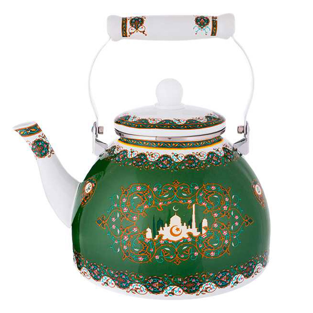 ЧАЙНИК AGNESS  ЭМАЛИРОВАННЫЙ, СЕРИЯ СУРА 4 Л (КОР=8ШТ.), 2Й СОРТ