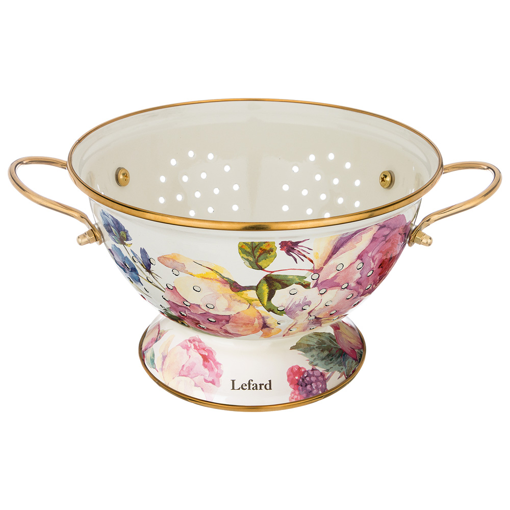 ДУРШЛАГ LEFARD ЭМАЛИРОВАННЫЙ, СЕРИЯ ВИНТАЖ, 22*13 СМ (КОР=4ШТ.)