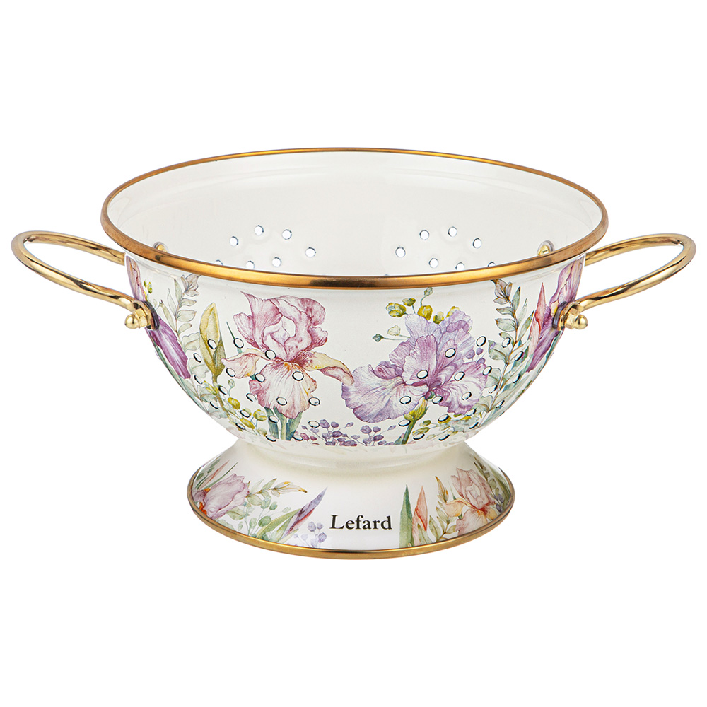 ДУРШЛАГ LEFARD ЭМАЛИРОВАННЫЙ, СЕРИЯ IRISES, 22*13 СМ