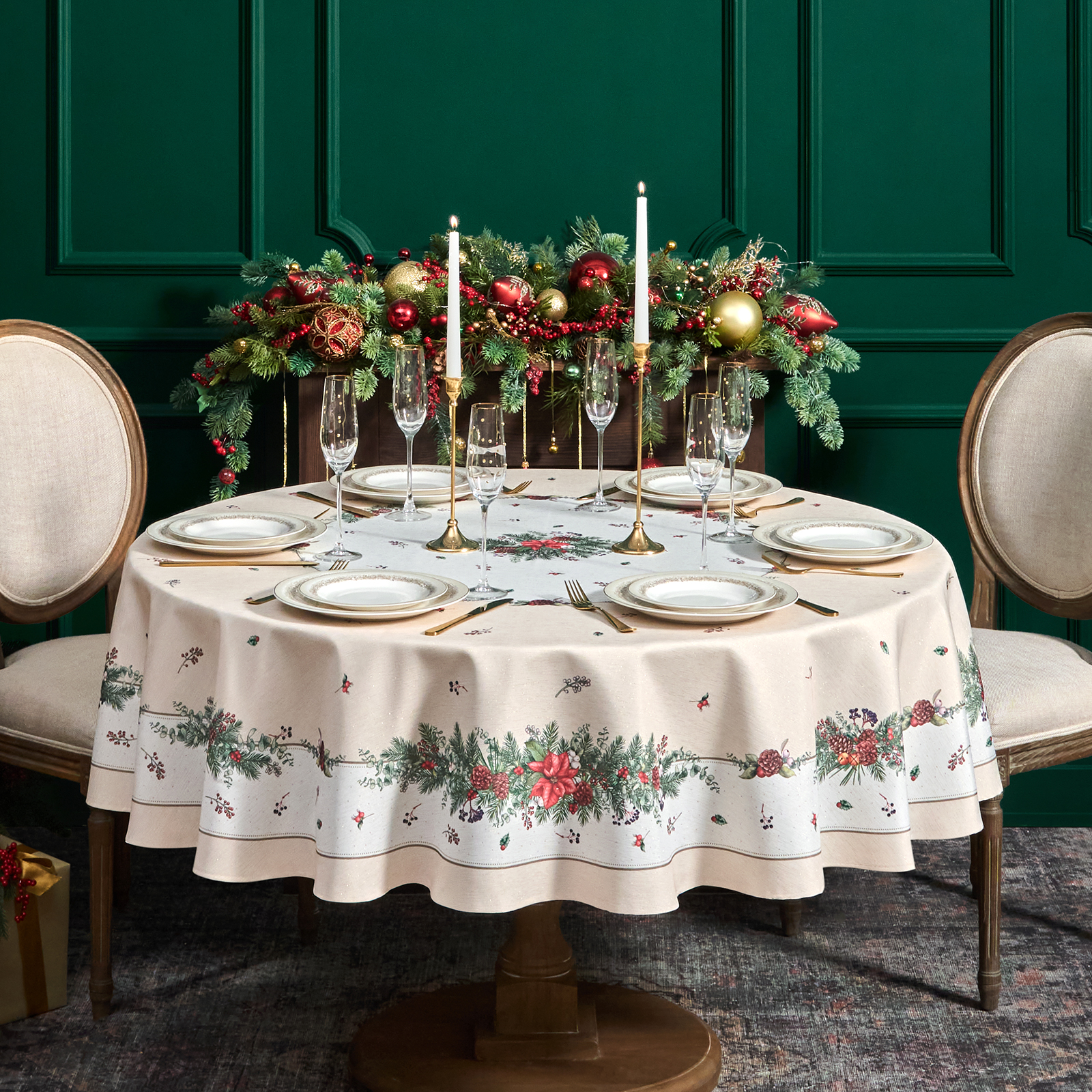 СКАТЕРТЬ D185 CM КРУГЛАЯ, СКАТЕРТЬ D185 CM КРУГЛАЯ,