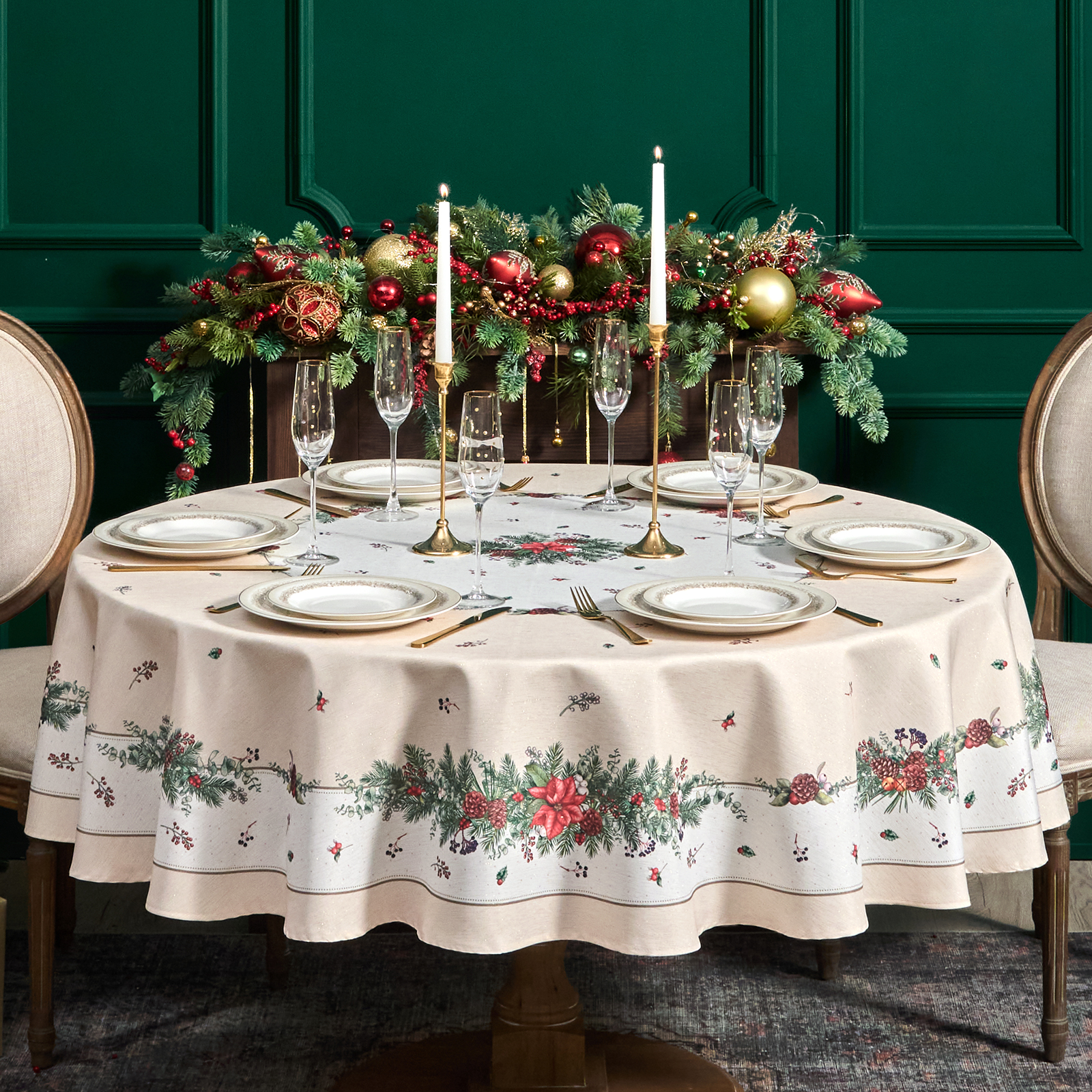 СКАТЕРТЬ D220 CM КРУГЛАЯ, СКАТЕРТЬ D220 CM КРУГЛАЯ,