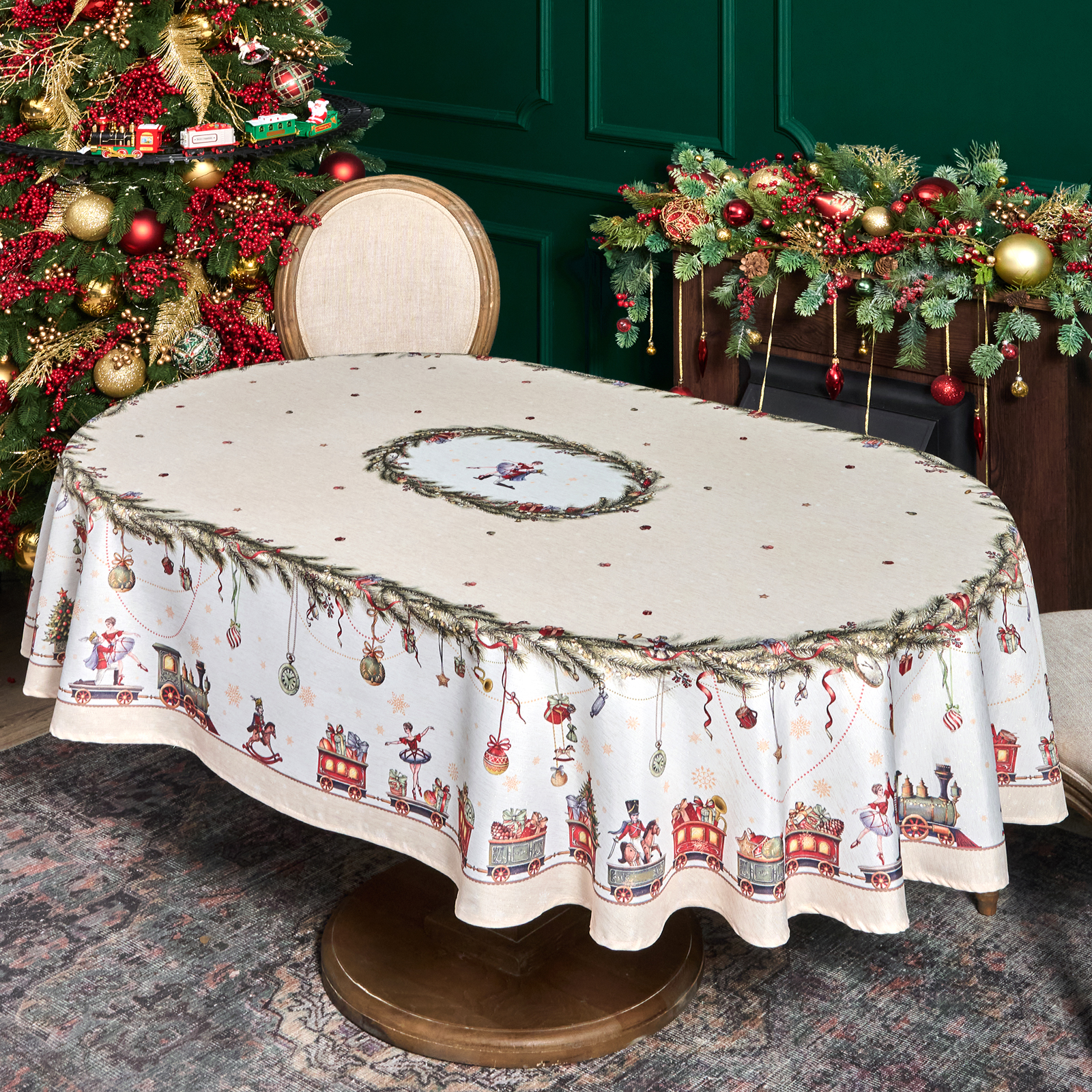 СКАТЕРТЬ 140Х300 CM ОВАЛЬНАЯ, СКАТЕРТЬ 140Х300 CM ОВАЛЬНАЯ,