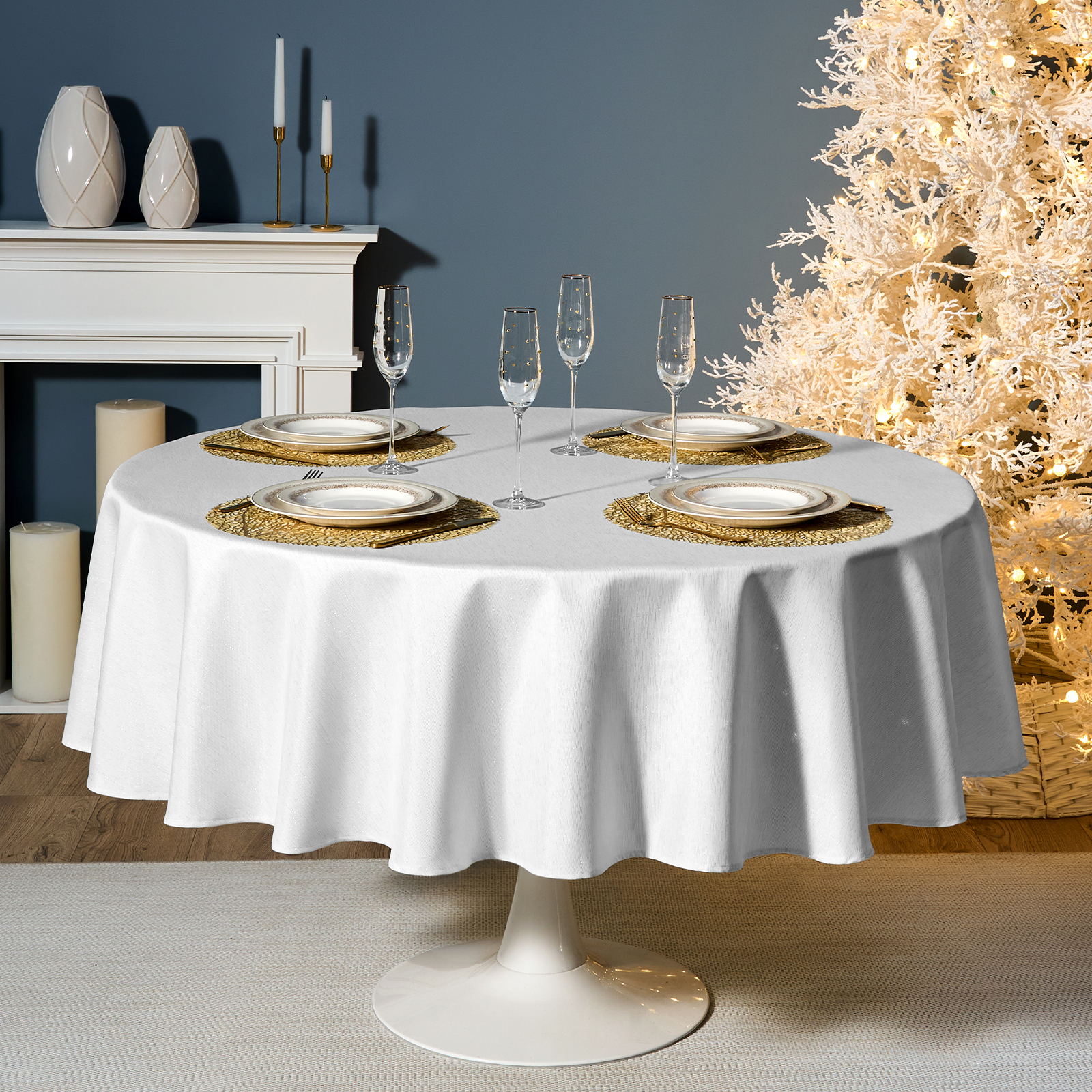 СКАТЕРТЬ D190 CM КРУГЛАЯ, СКАТЕРТЬ D190 CM КРУГЛАЯ,