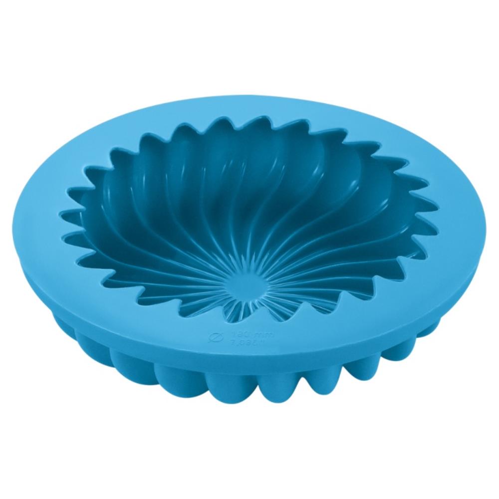 S07-042-B Форма для выпечки силиконовая диаметр 20 см, голубая.