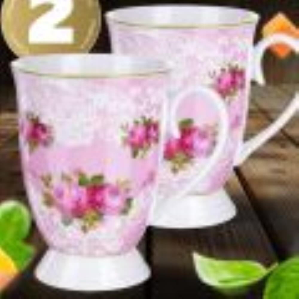 27881-Н2 Набор кружек 2пр фарфор 300 мл Цветы LR (х12) 27881-Н2 Набор кружек 2пр фарфор 300 мл Цветы LR (х12)