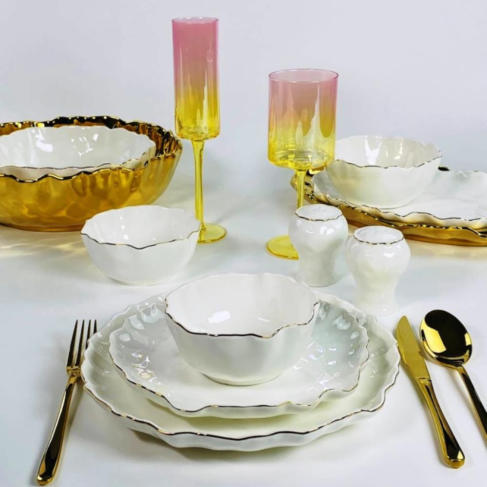 305-271 Обеденный сервиз 30пр.  ВАНЕССА ЗОЛОТО в под.уп.(х1)Фарфор