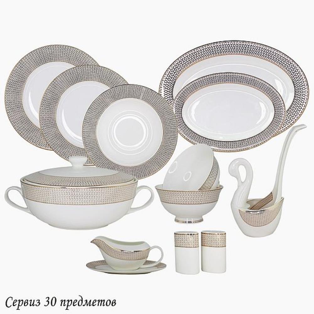 145-534 Обеденный сервиз 30пр. СЕВИЛЬЯ в под.уп.(х2)Костяной фарфор 145-534 Обеденный сервиз 30пр. СЕВИЛЬЯ в под.уп.(х2)Костяной фарфор