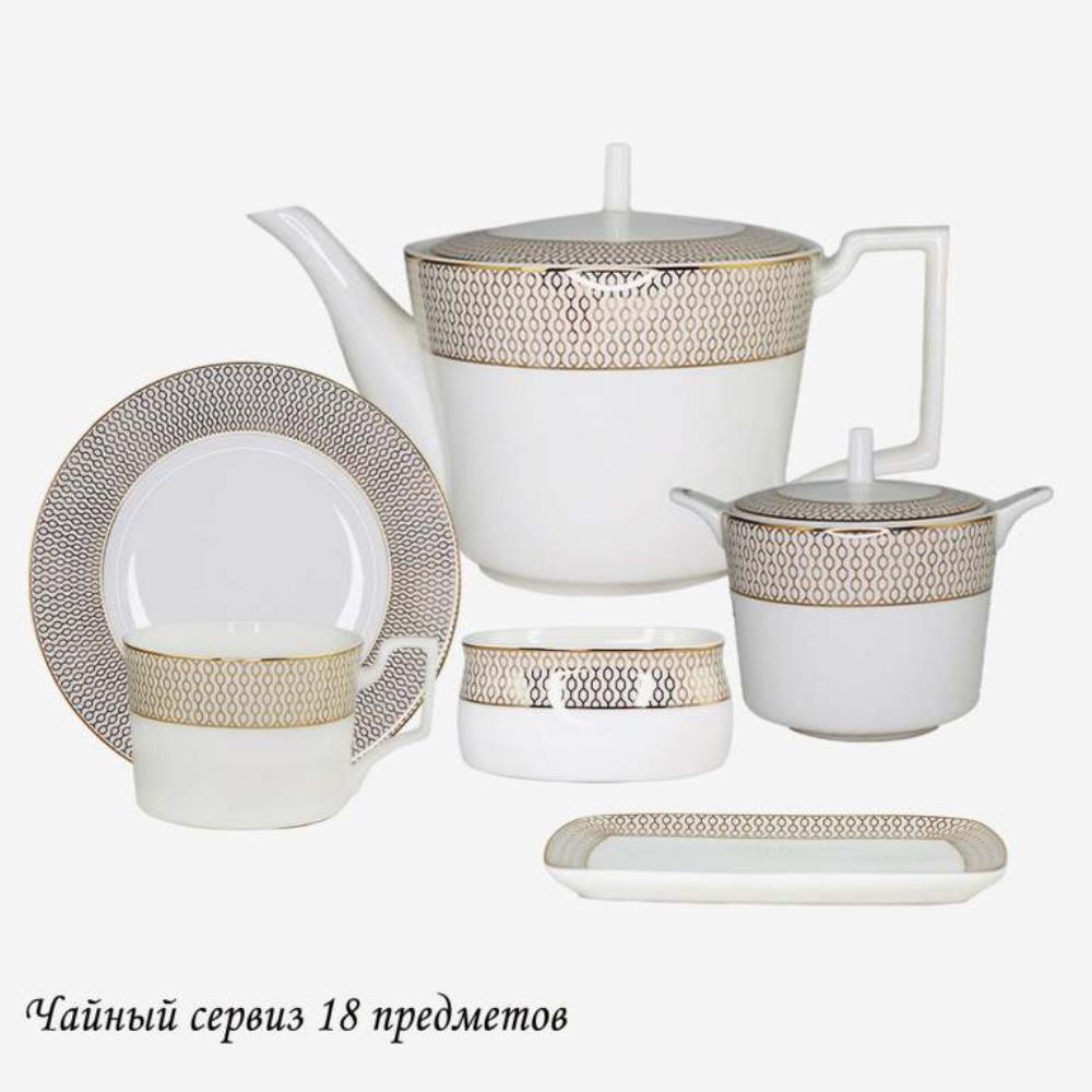 145-535 Чайный сервиз 18пр. 250 мл СЕВИЛЬЯ в под.уп.(х2)Костяной фарфор 145-535 Чайный сервиз 18пр. 250 мл СЕВИЛЬЯ в под.уп.(х2)Костяной фарфор