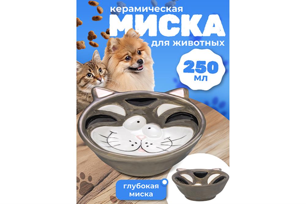 Миска для домашних питомцев 250 мл 15*13*4,5 см 
