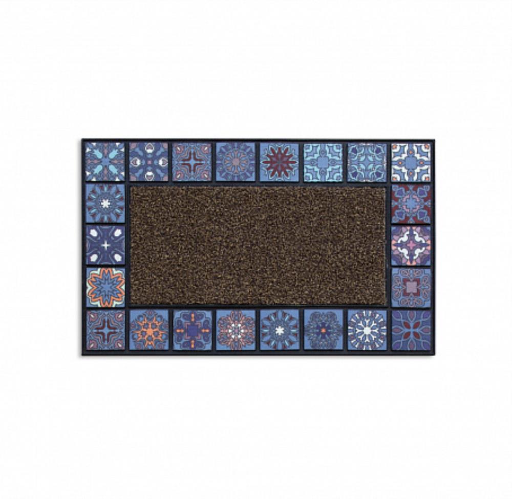 MOSAIC QUADRO blue Коврик придверный 76Х45 см