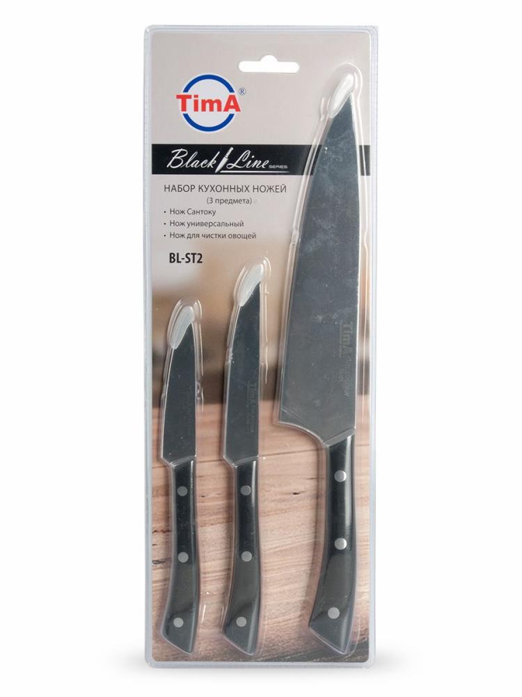 Набор из 3 ножей TimA серия BlackLine (01,Уни,07)