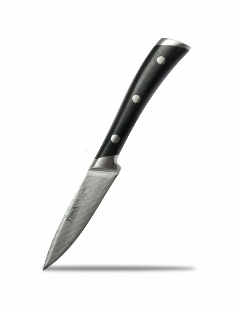 Нож для чистки овощей TimA серия GeoBlack, 89мм