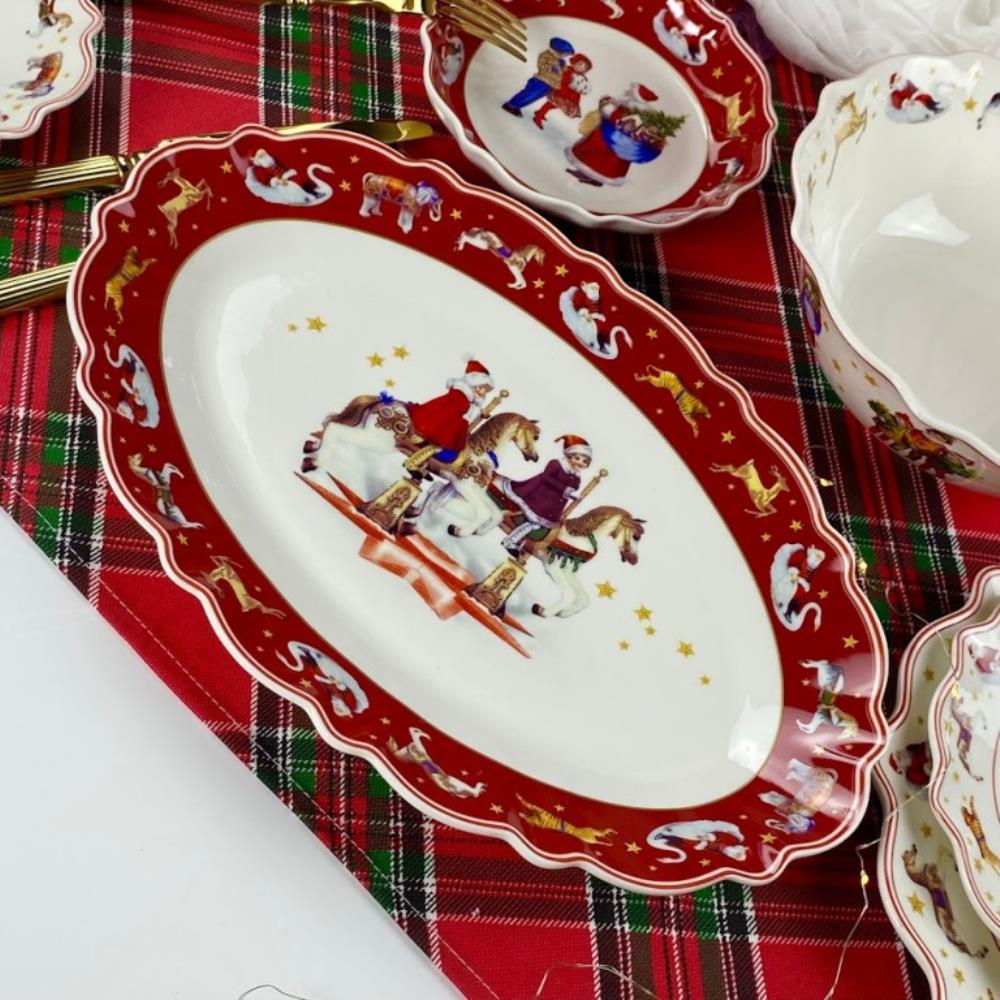 305-173 Набор из 2 овальных блюд 35,5х23,5х3,5см НОВЫЙ ГОД в под.уп.(х12)Фарфор 305-173 Набор из 2 овальных блюд 35,5х23,5х3,5см НОВЫЙ ГОД в под.уп.(х12)Фарфор