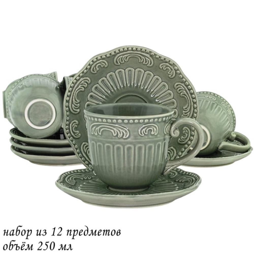 110443 Чайный набор 12пр. 250 мл  БАВАРИЯ в под.уп.(х4)Керамика