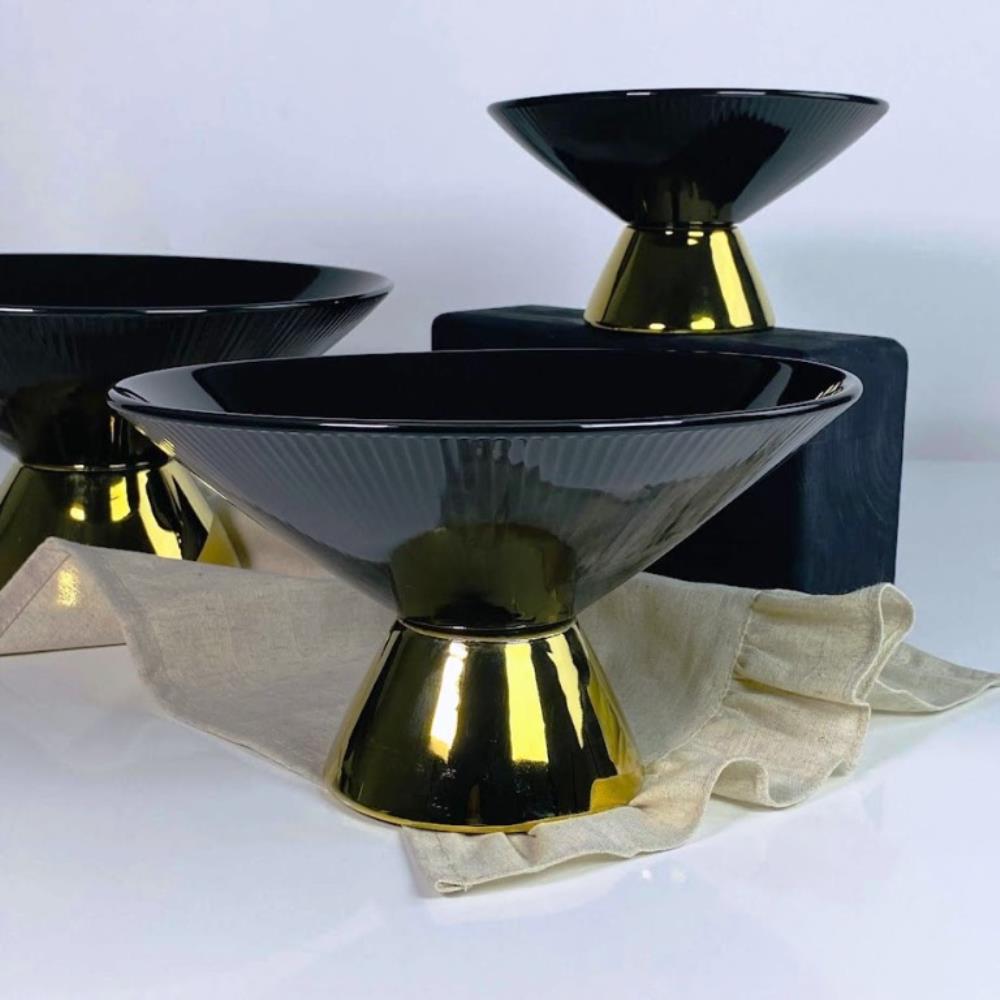 163-015 Фруктовница 23см на ножке MULTICOLOR в под.уп.(х12)Фарфор