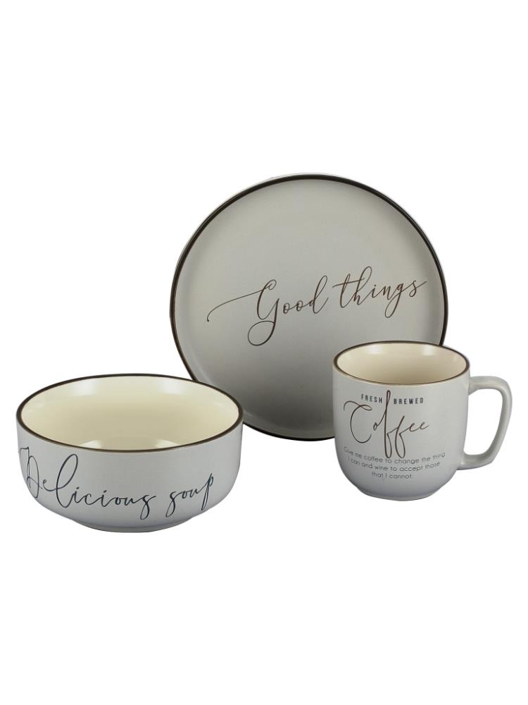 83-300 Набор посуды 3пр. Linea di PORCELLANA