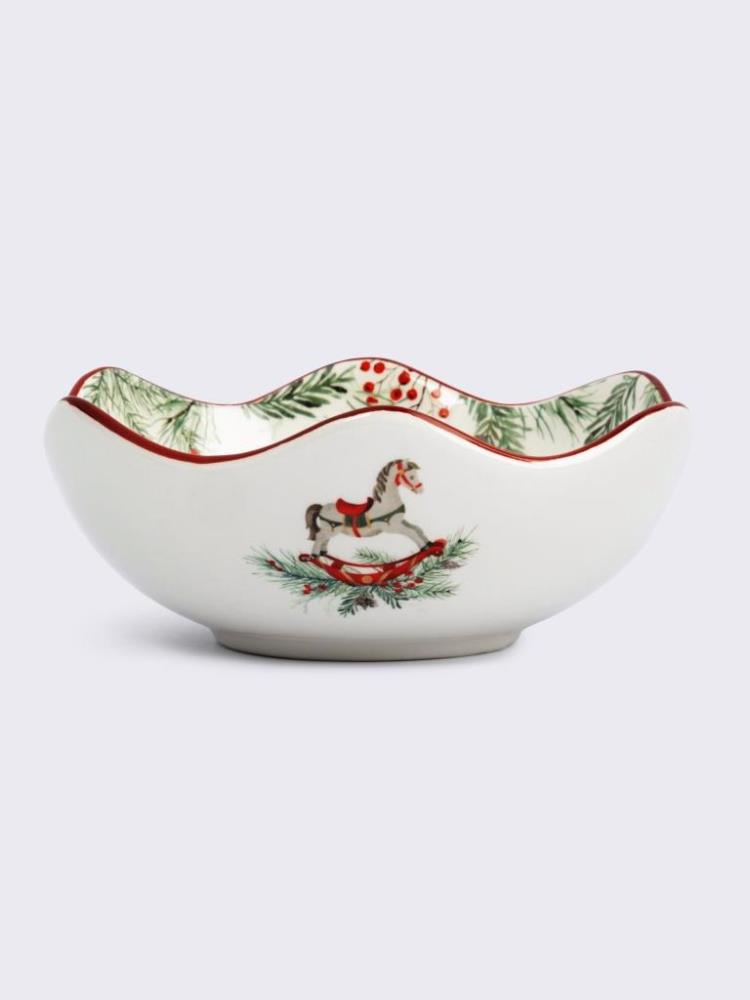 Салатник, 16х6 см, 420 мл, керамика, красный, Лошадка, Festival