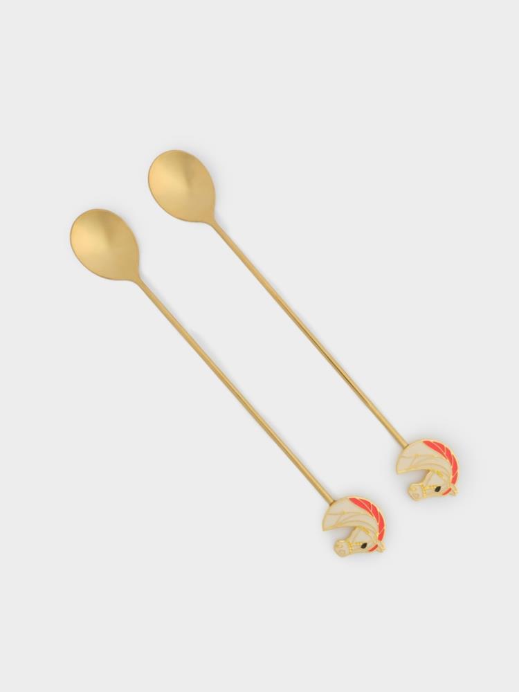 Ложка десертная, 20 см, 2 шт, сталь, Конь, Horse