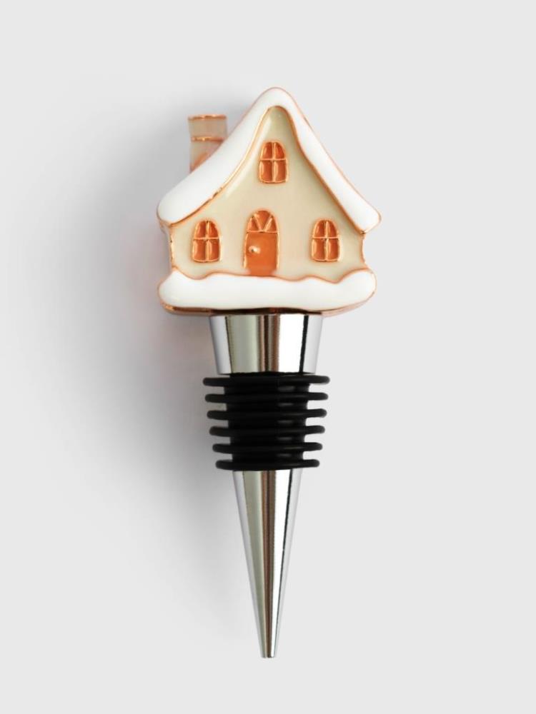 Пробка для винной бутылки, 12 см, металл, молочная, Домик, Townlet