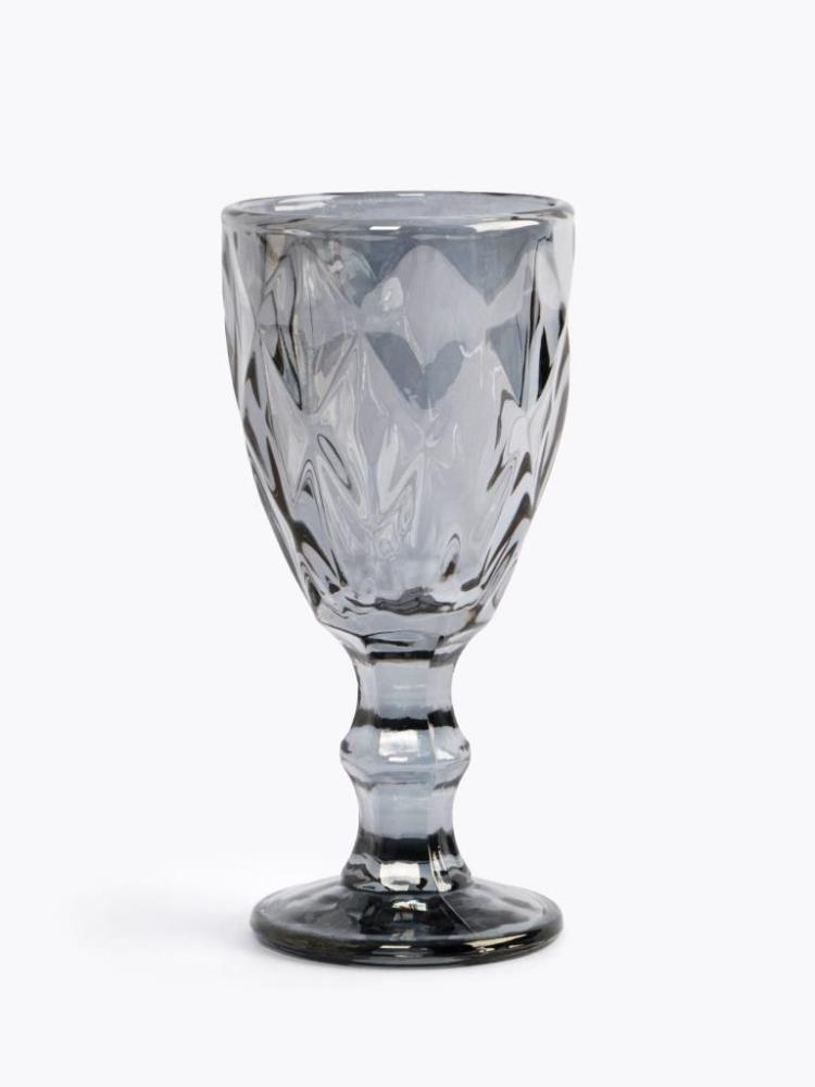 Рюмка, 50 мл, стекло, серая, Diamond color