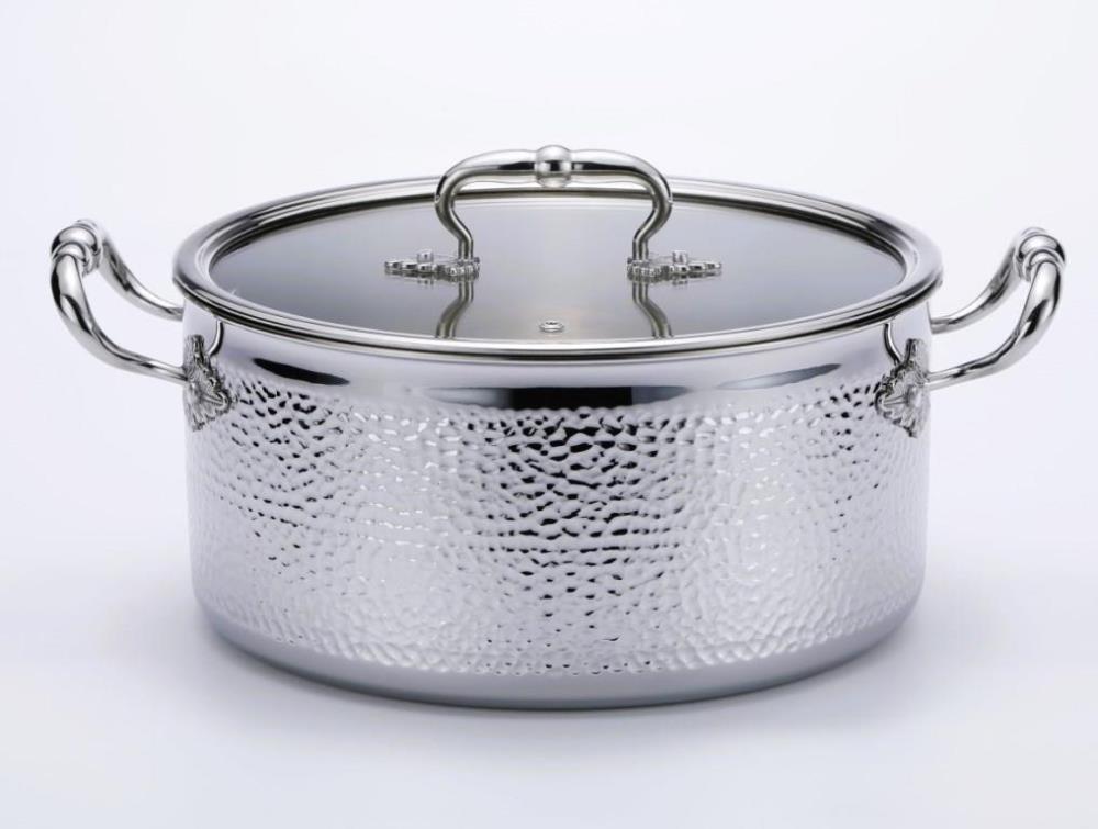 902-009 Кастрюля 5л с крышкой 24х12,5см EMBOSS в под.уп.(х3)Нержавеющая сталь