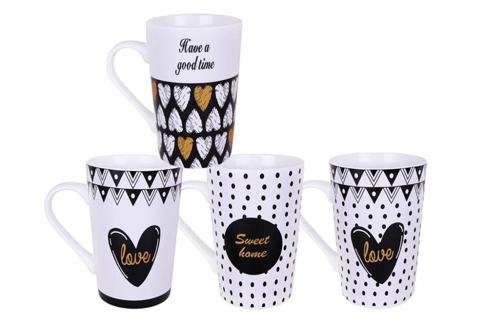 Кружка 380мл Love (микс 4 диз) Кружка 380мл Love (микс 4 диз)