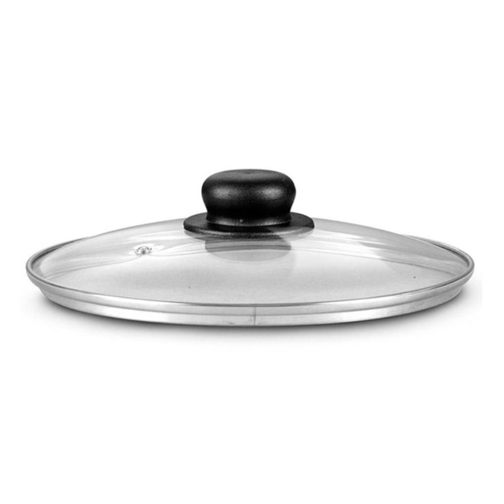 Крышка TimA  с ручкой стеклянная с метал/обод 32 см низ