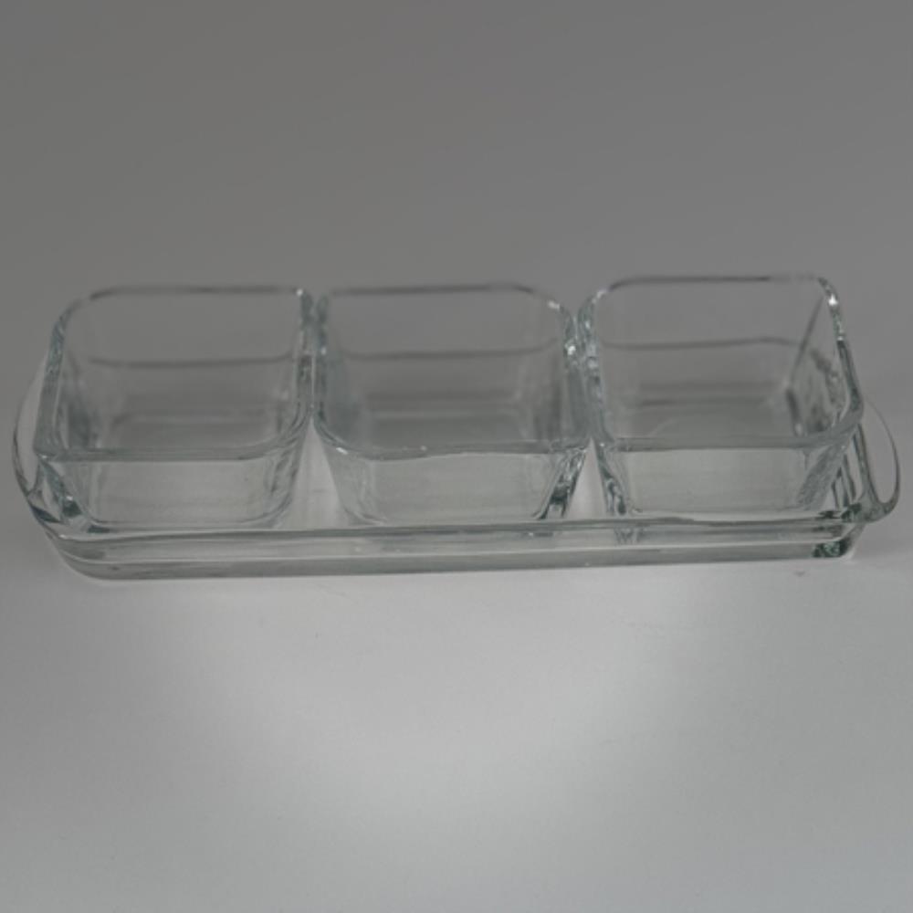 Менажница составная BAROQUE 3+1 ( 3*70 мл+1*140 мл)   22,5*7,5см