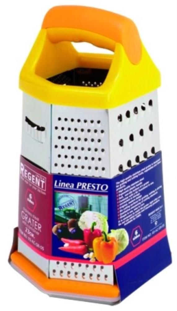 93-AC-GR-05 Терка нерж. с контейнером шестигранная 23 см Linea PRESTO 93-AC-GR-05 Терка нерж. с контейнером шестигранная 23 см Linea PRESTO