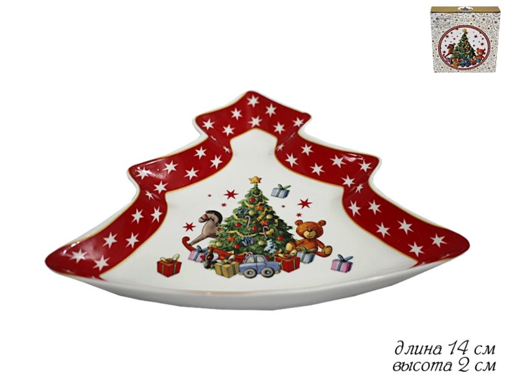 105-131 Блюдо елка НОВЫЙ ГОД в под.уп.(х48)Фарфор 105-131 Блюдо елка НОВЫЙ ГОД в под.уп.(х48)Фарфор
