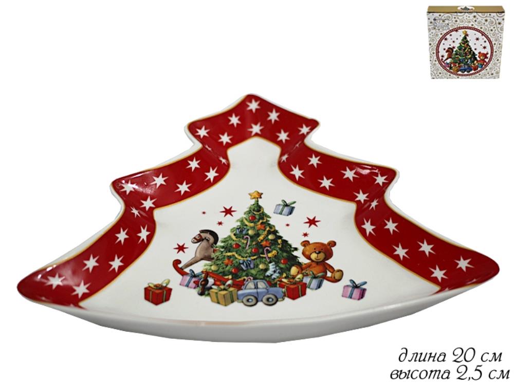 105-132 Блюдо елка 20х2.5 см НОВЫЙ ГОД в под.уп. (х24)Фарфор 105-132 Блюдо елка 20х2.5 см НОВЫЙ ГОД в под.уп. (х24)Фарфор