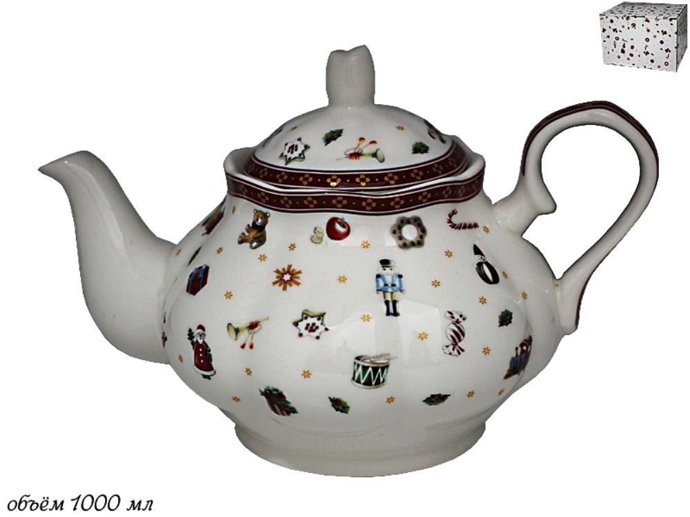105-595 Чайник  НОВЫЙ ГОД  в под.уп.(х12) Фарфор 105-595 Чайник  НОВЫЙ ГОД  в под.уп.(х12) Фарфор