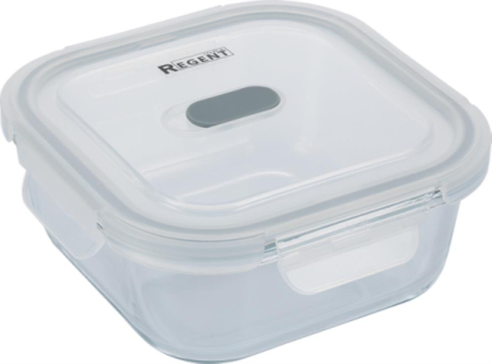 64-22800 Квадратный стеклянный контейнер с крышкой 800 мл Linea Desco