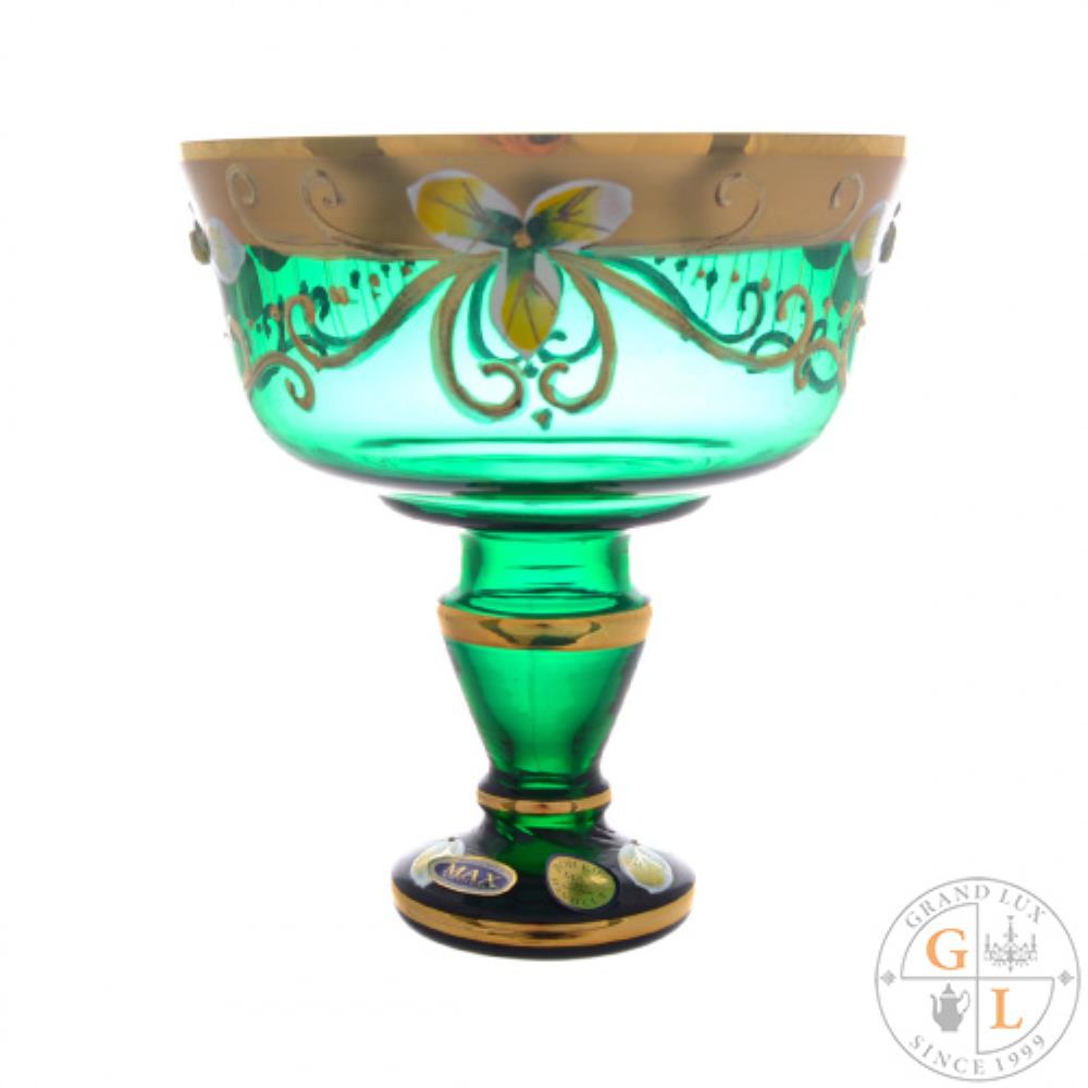 Bohemia Star Crystal Конфетница Зеленая 13 см