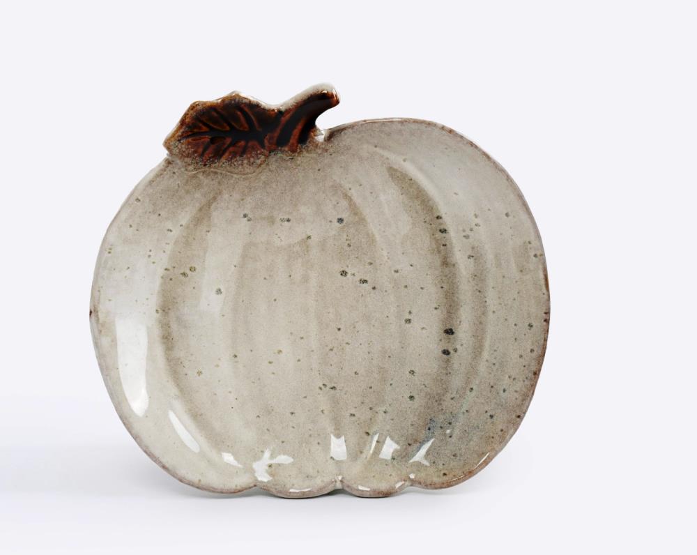 Блюдо, 22х20 см, фарфор P, молочное, в крапинку, Тыква, Light pumpkin