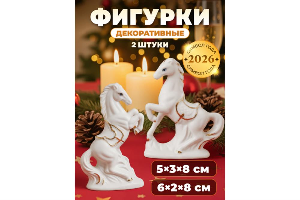 Набор фигурки декоративные 2 пр. 5,5*3*8,5 см, 6,5*2,5*8,5 см 