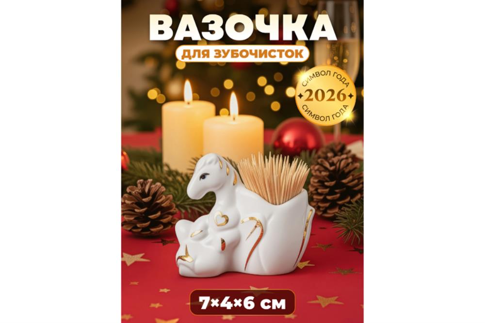 Вазочка для зубочисток 7,5*4,5*6,5 см 