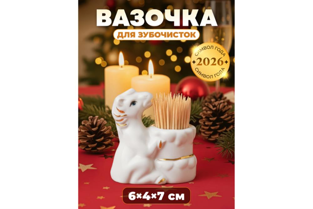 Вазочка для зубочисток 6*4*7 см 
