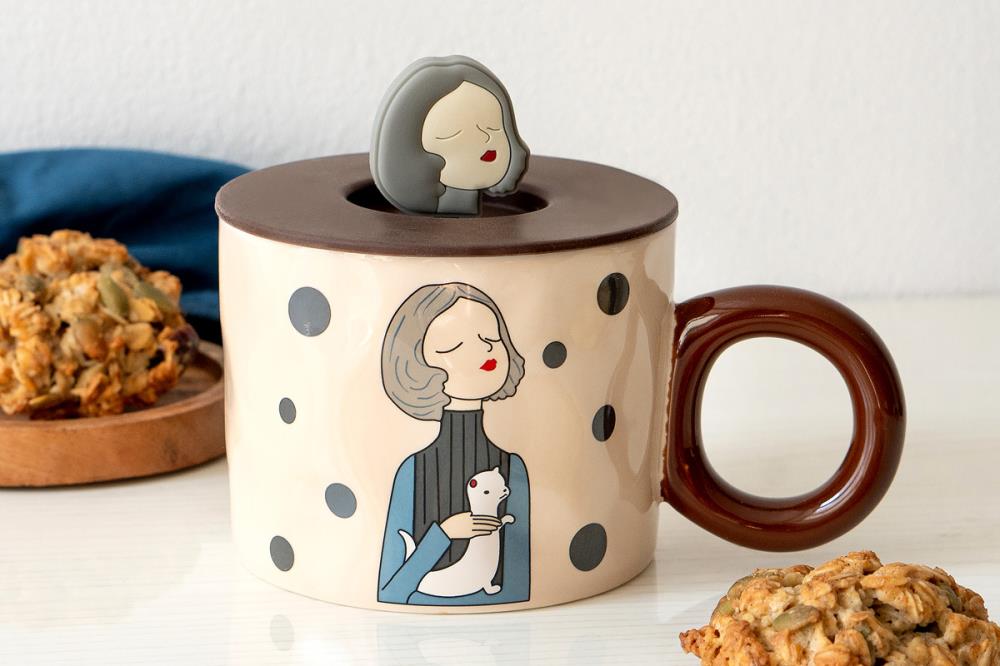 Кружка 400мл №4 с котом п/у  кратно 1