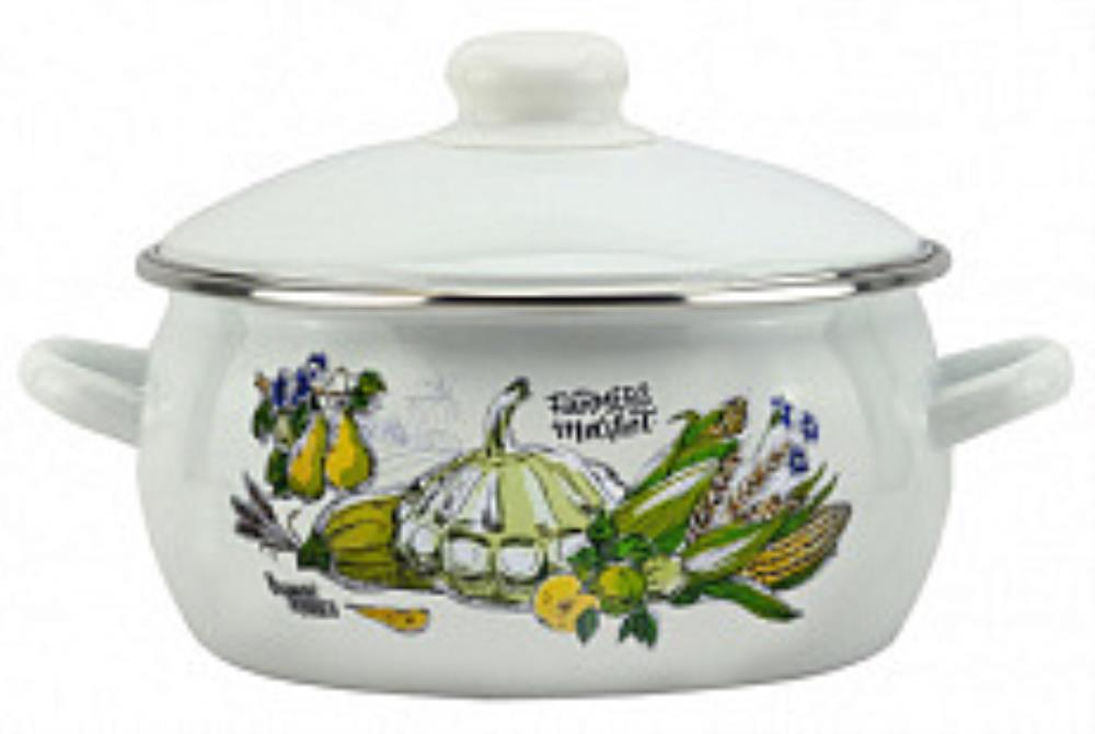 Кастрюля эмал сфер Пион 4,0л мет/об