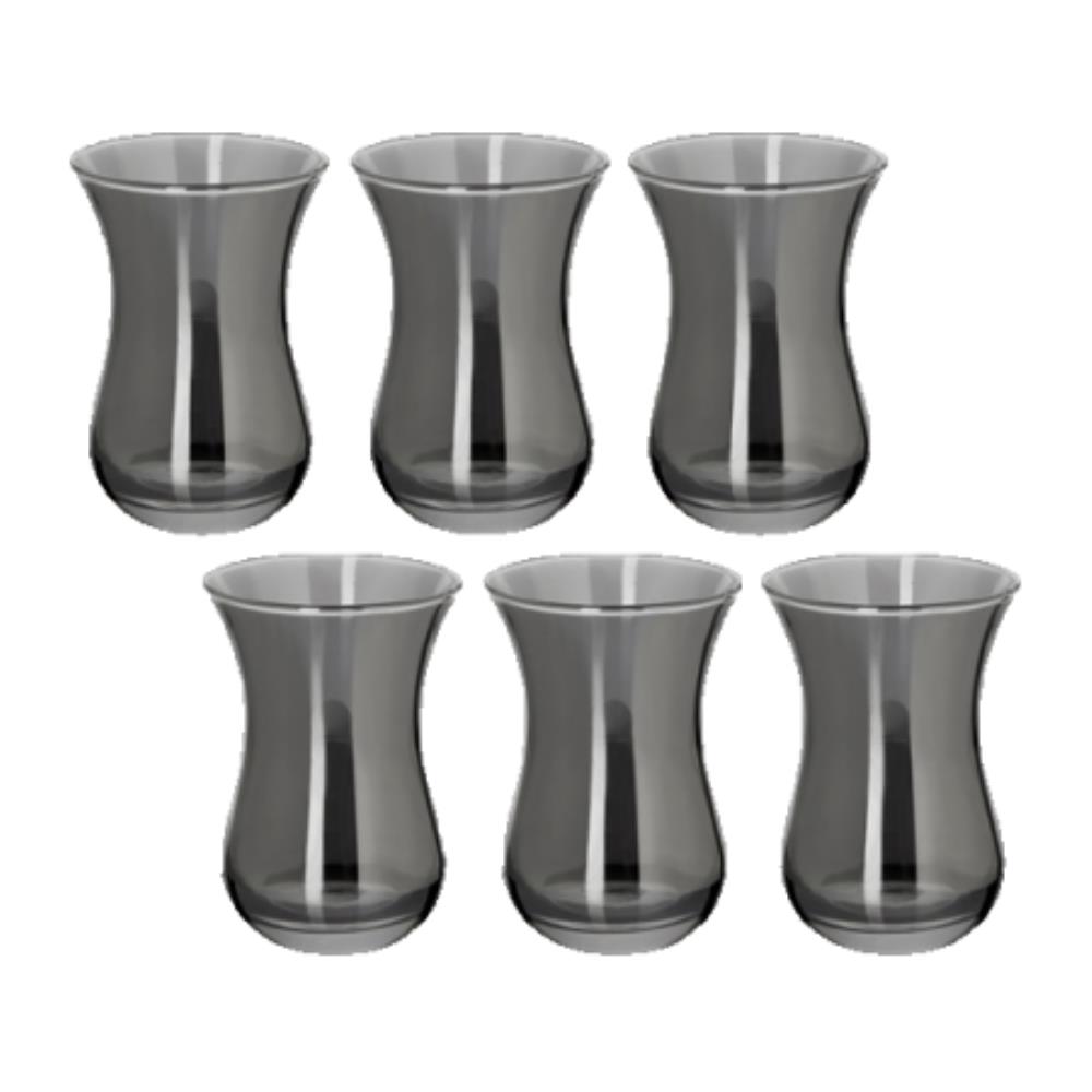GR863-06 Набор 6-ти бокалов д/вина Сияющий графит 240 мл (х8)