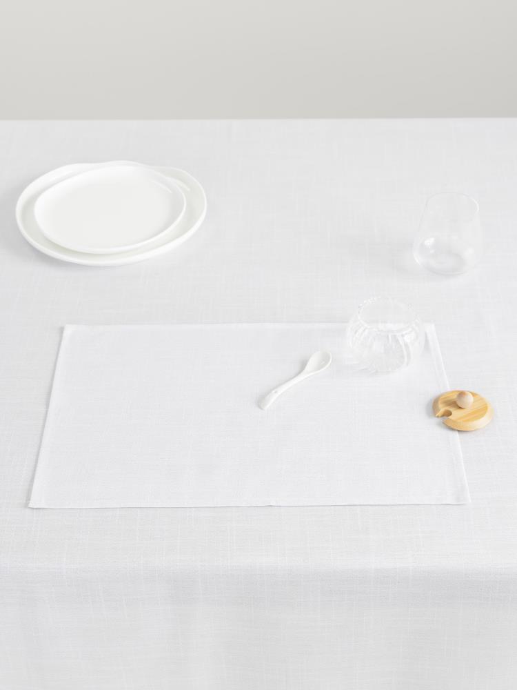 Салфетка под приборы, 30х45 см, прямоугольная, полиэстер, бело-серебристая, Floe